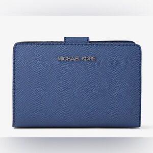 Michael Kors Textured Blue Wallet